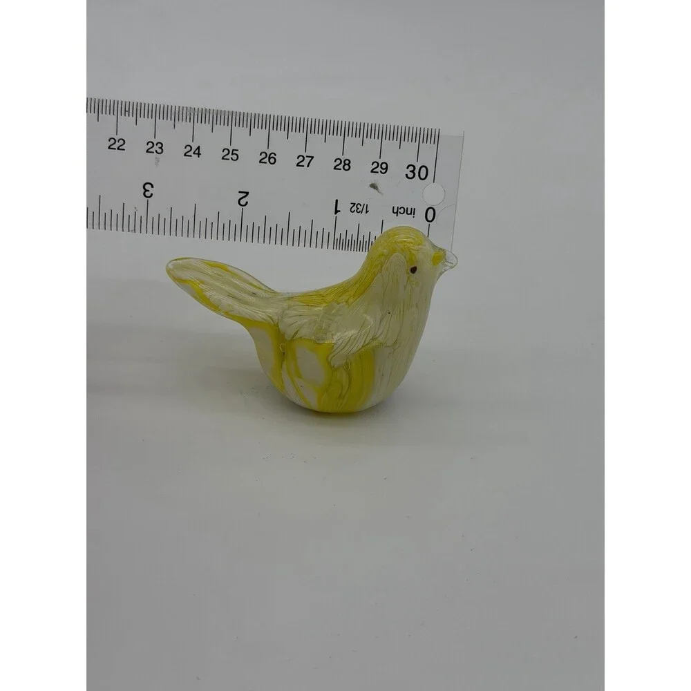 Murano Italy Art Glass Hand Blown Yellow Canary Bird Figurine